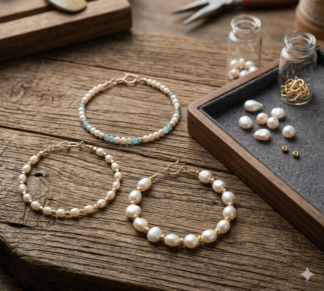 Handmade pearl bracelet