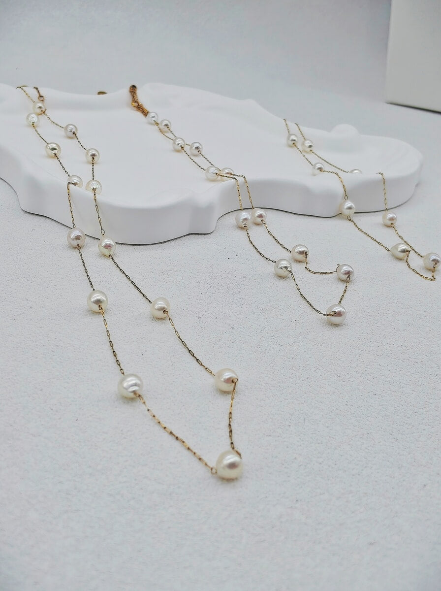 Handmade Luna Pearl Necklace - The Ultimate Layering Essential (Single Piece)
