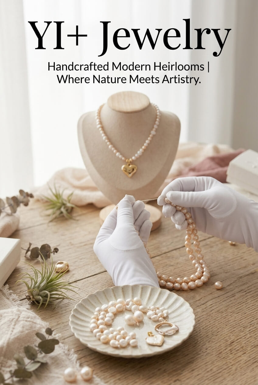 Genuine freshwater pearl necklace by YI+ Jewelry
