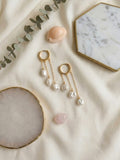The Ocean’s Whisper — Handcrafted Baroque Pearl Cascade Huggie Earrings