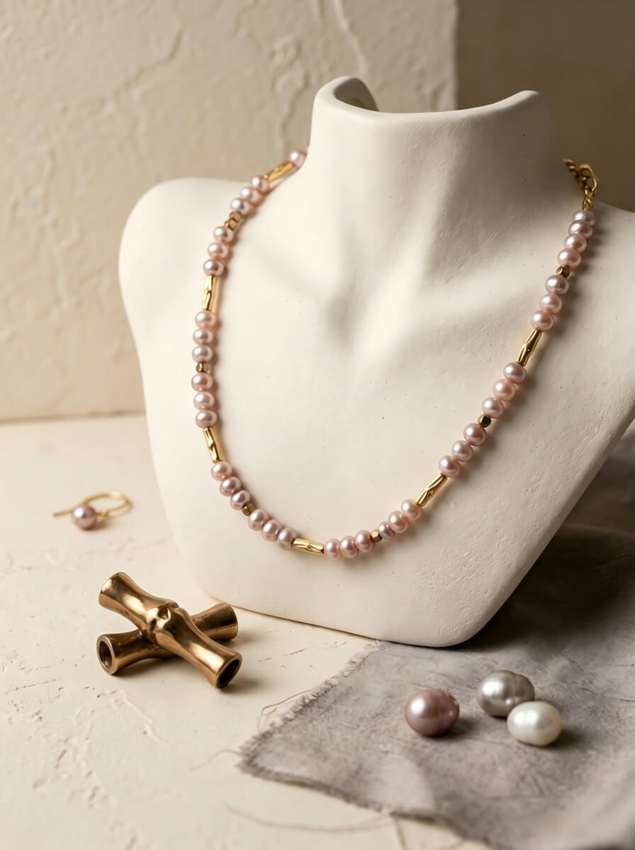 The Duo Link Mauve Pearl Strand
