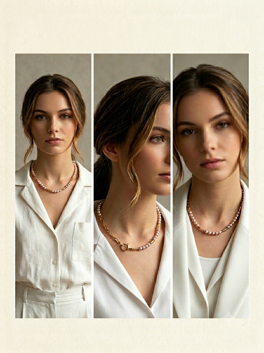 The Duo Link Mauve Pearl Strand