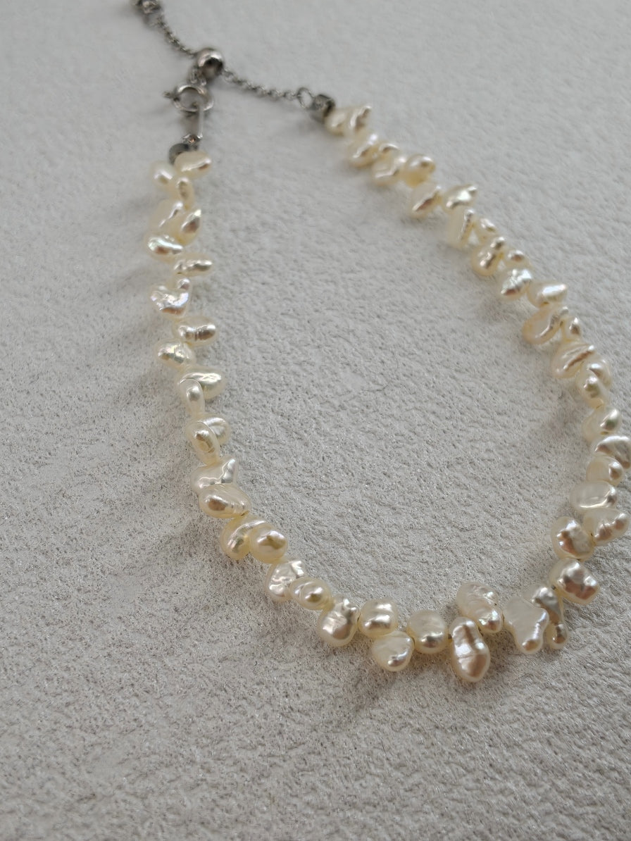 The Driftwood Pearl Bracelet – Artisan Handwoven Natural Keshi Pearls