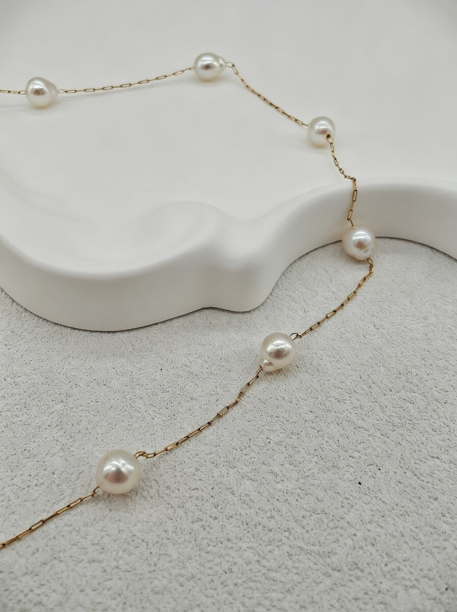 Handmade Luna Pearl Necklace - The Ultimate Layering Essential (Single Piece)