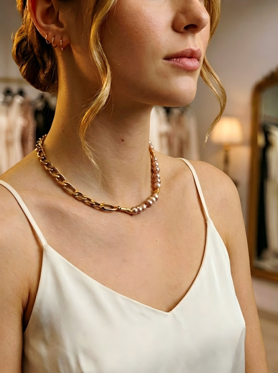 The Duo Link Mauve Pearl Strand