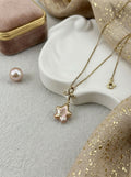 A Touch of Stardust Handcrafted Pink Pearl Necklace