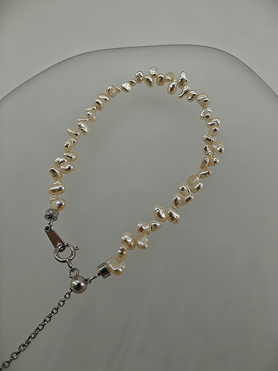 The Driftwood Pearl Bracelet – Artisan Handwoven Natural Keshi Pearls