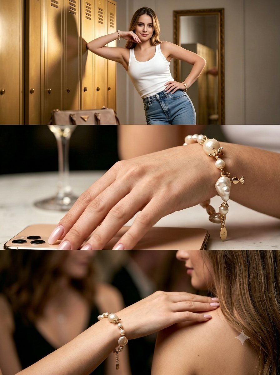 The Sweet Escape Baroque Pearl Charm Bracelet