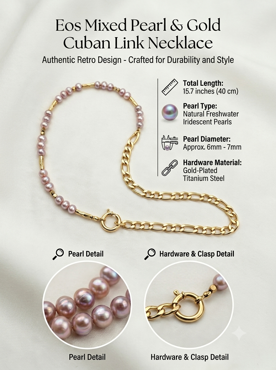 The Duo Link Mauve Pearl Strand
