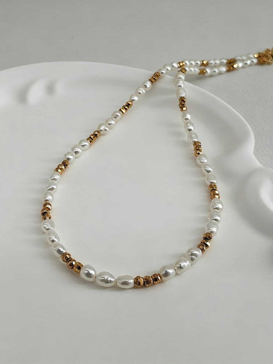 This exquisite handmade freshwater Baroque pearl necklace can be stacked and makes a perfect gift.