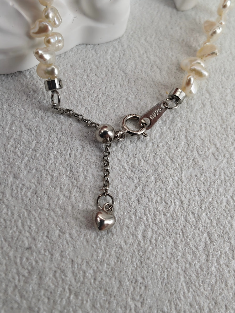 The Driftwood Pearl Bracelet – Artisan Handwoven Natural Keshi Pearls