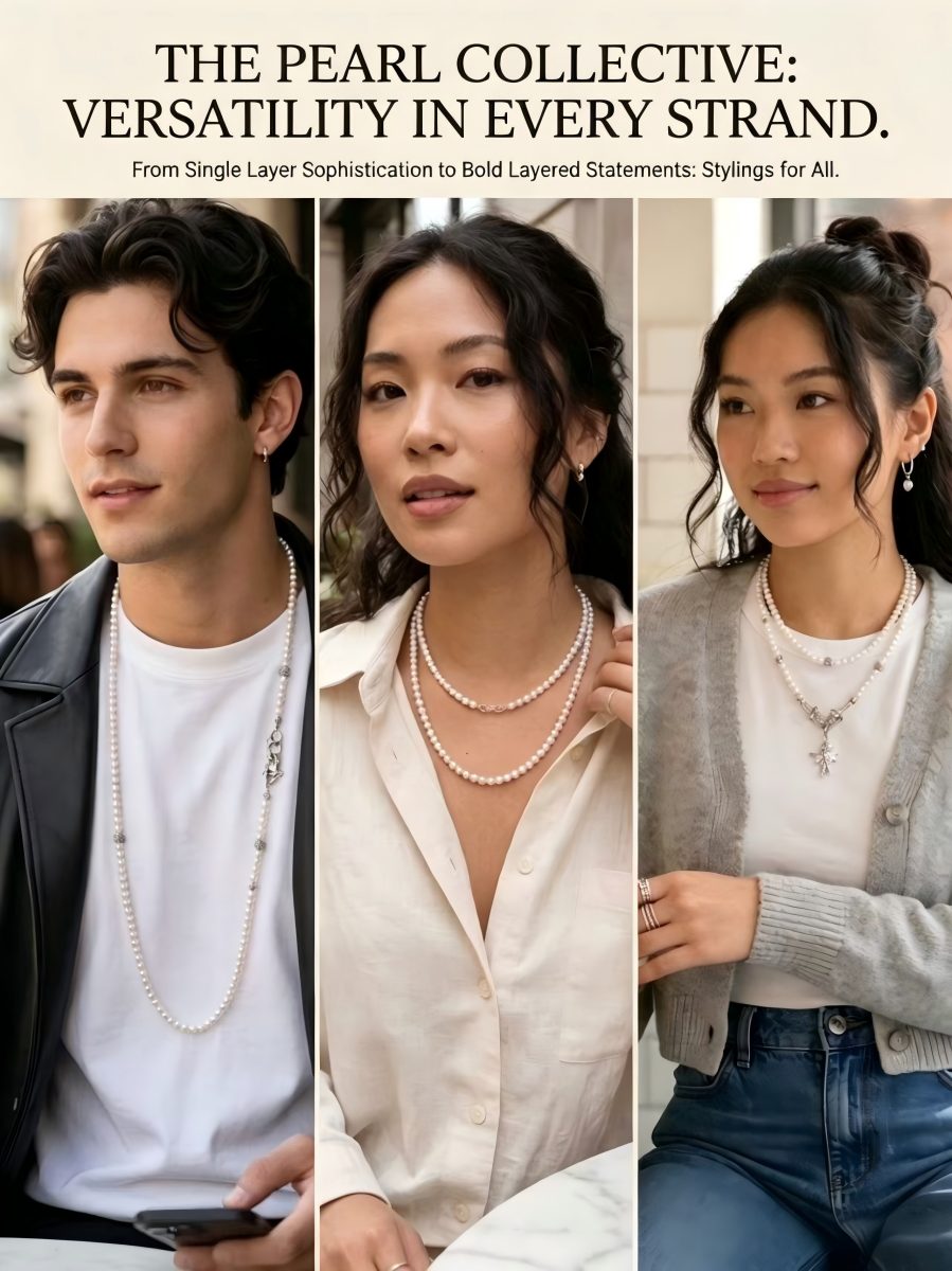 Handmade 4-in-1 Pearl Necklace - Transform Your Style