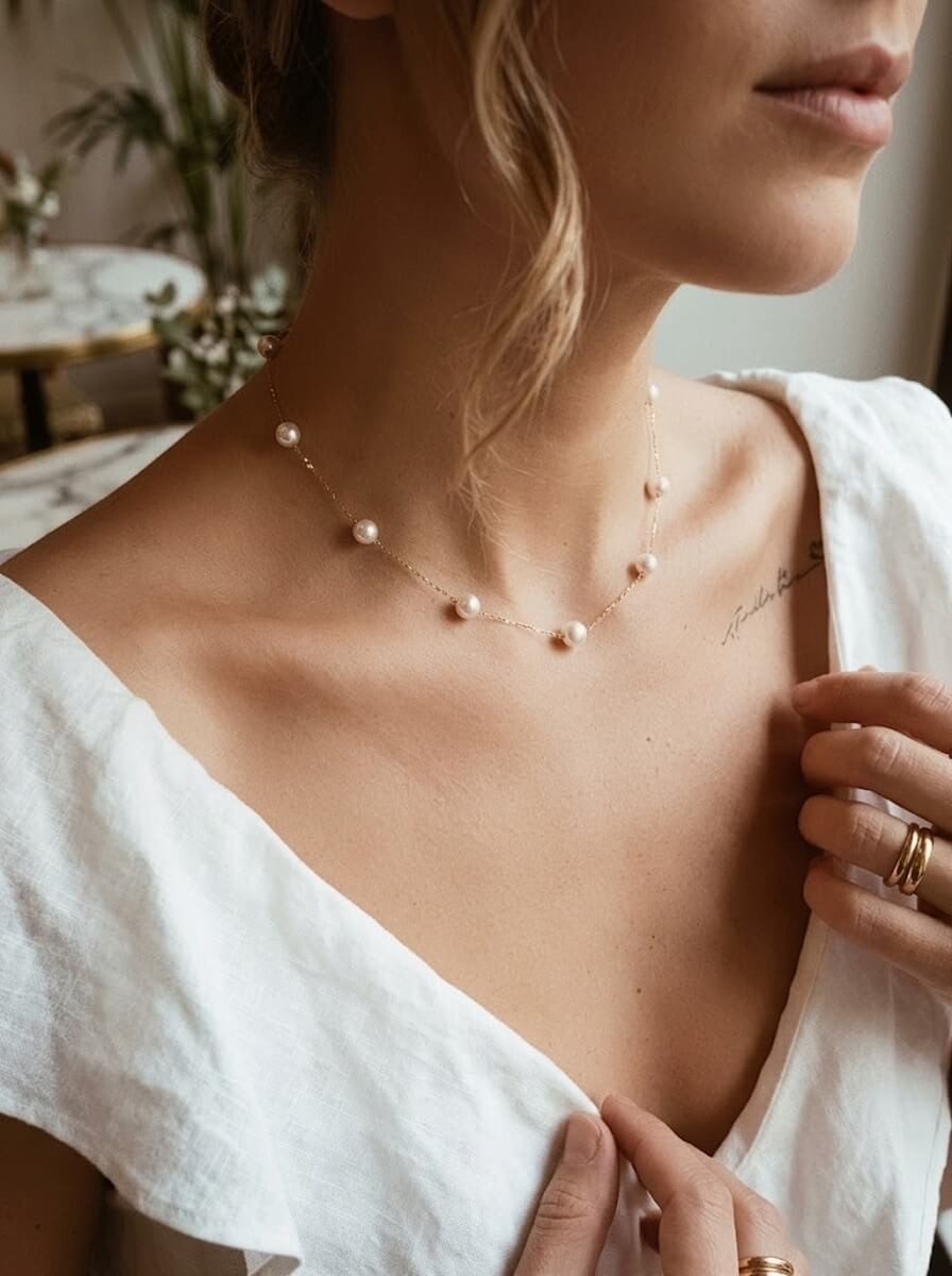 Handmade Luna Pearl Necklace - The Ultimate Layering Essential (Single Piece)