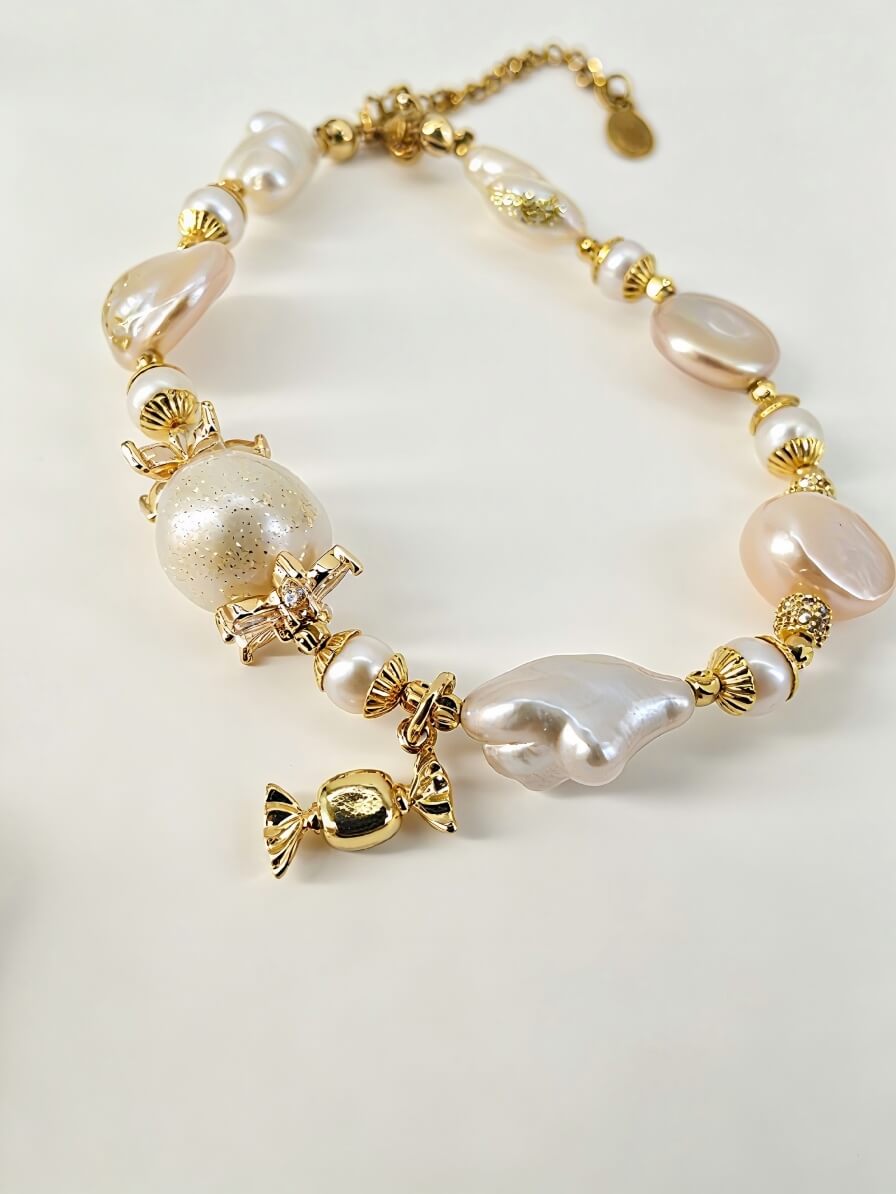 The Sweet Escape Baroque Pearl Charm Bracelet