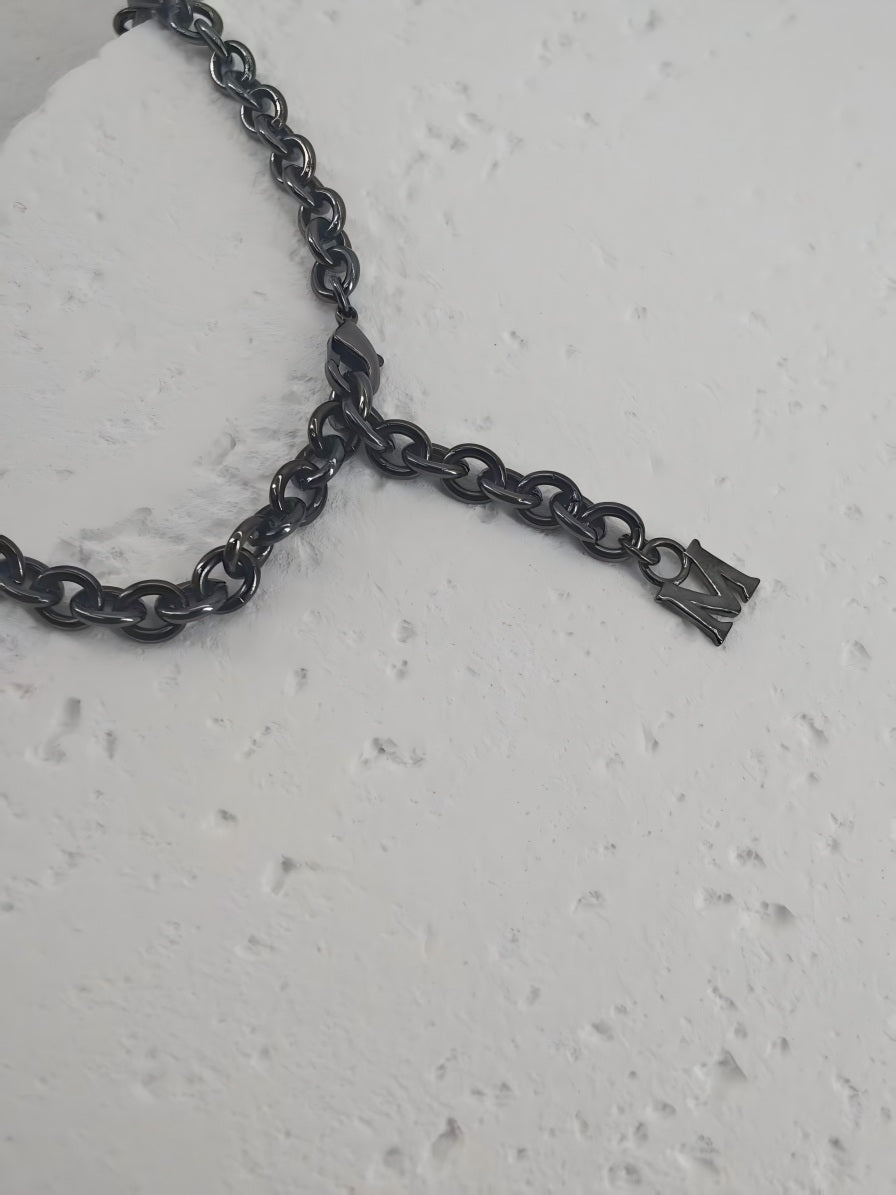 Handcrafted Baroque Pearl & Industrial Chain Choker