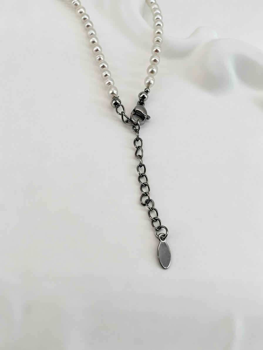 The "Ocean Whisper" Asymmetric Baroque Pearl & Seed Pearl Handmade Necklace
