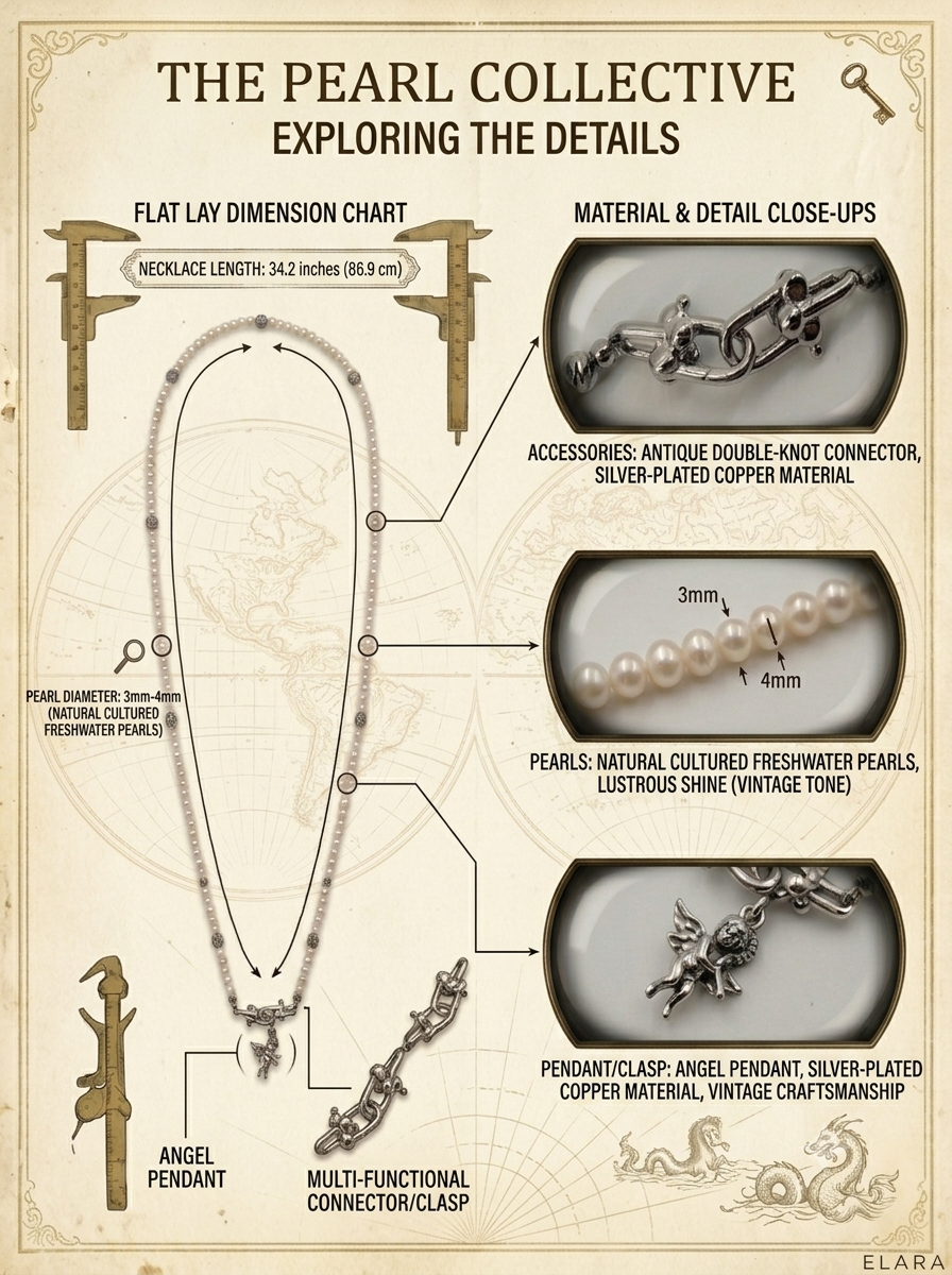 Handmade 4-in-1 Pearl Necklace - Transform Your Style