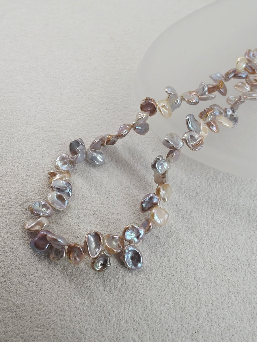 Luminous Baroque Pearl Statement Necklace – Handcrafted Irregular Freshwater Pearls