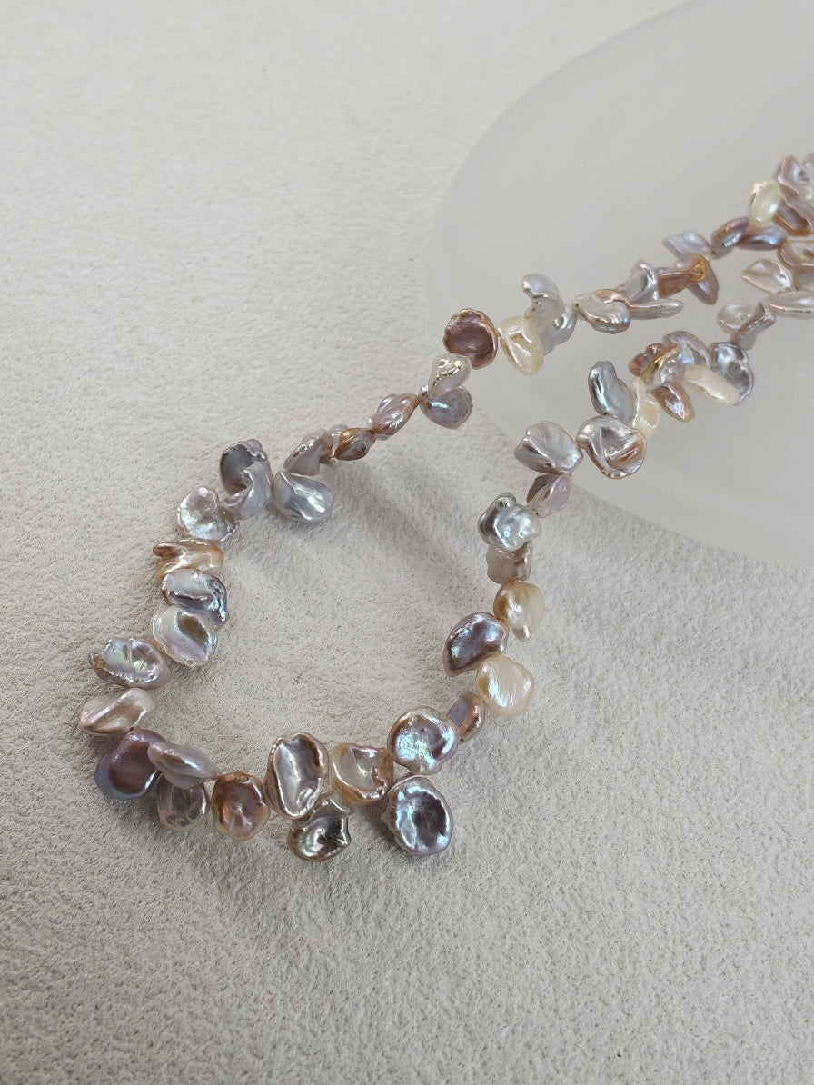 Luminous Baroque Pearl Statement Necklace – Handcrafted Irregular Freshwater Pearls