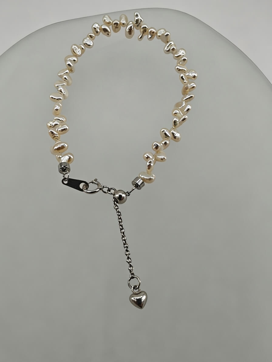 The Driftwood Pearl Bracelet – Artisan Handwoven Natural Keshi Pearls