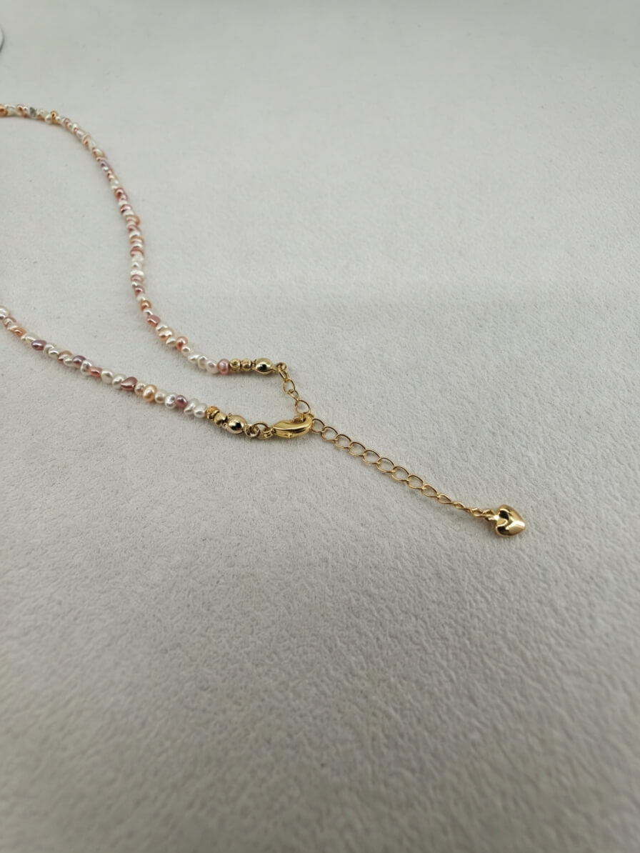 Aura Heart Handcrafted Multi-Color Natural Freshwater Pearl