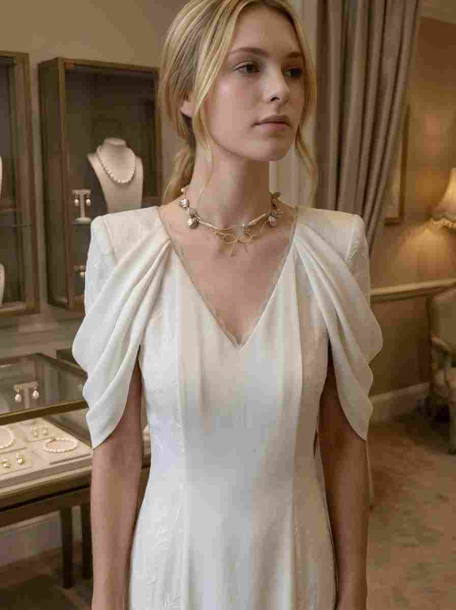 The Aphrodite Bow & Iridescent Baroque Pearl Necklace