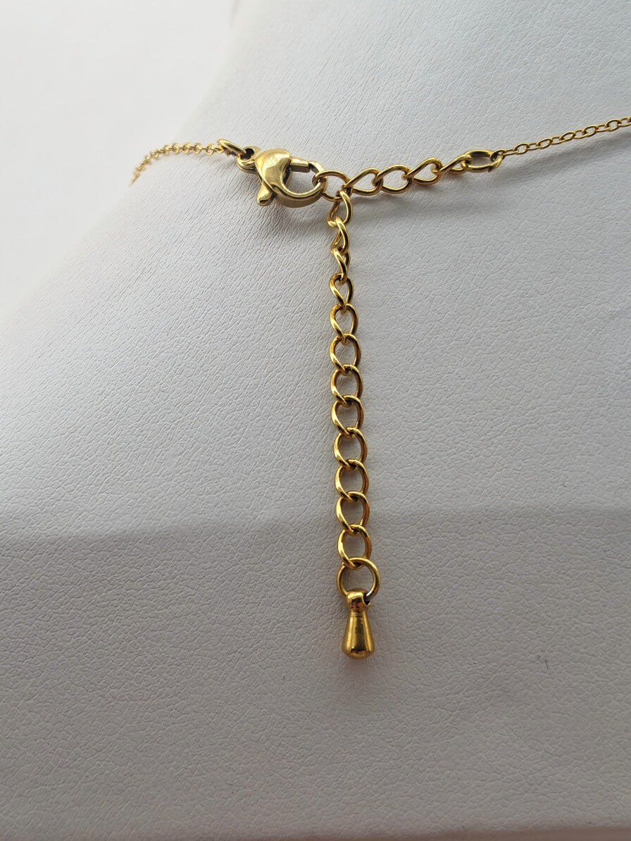 "Whispers of the Sea" — Vintage Textured Golden Heart & Natural Pearl Necklace