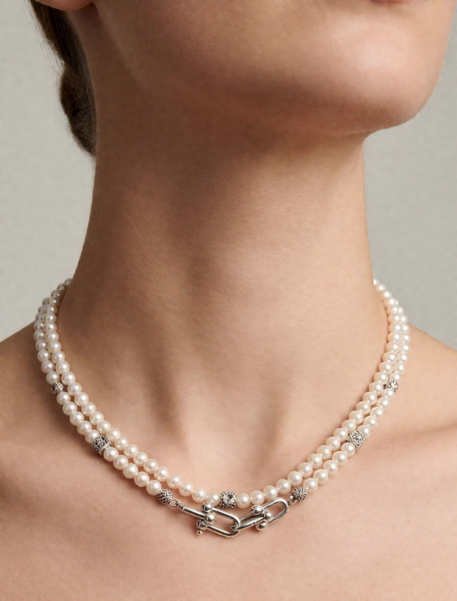 Handmade 4-in-1 Pearl Necklace - Transform Your Style