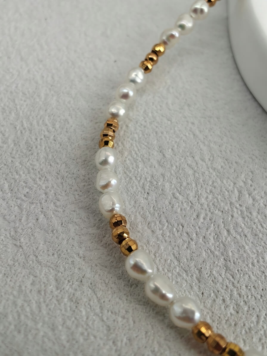 This exquisite handmade freshwater Baroque pearl necklace can be stacked and makes a perfect gift