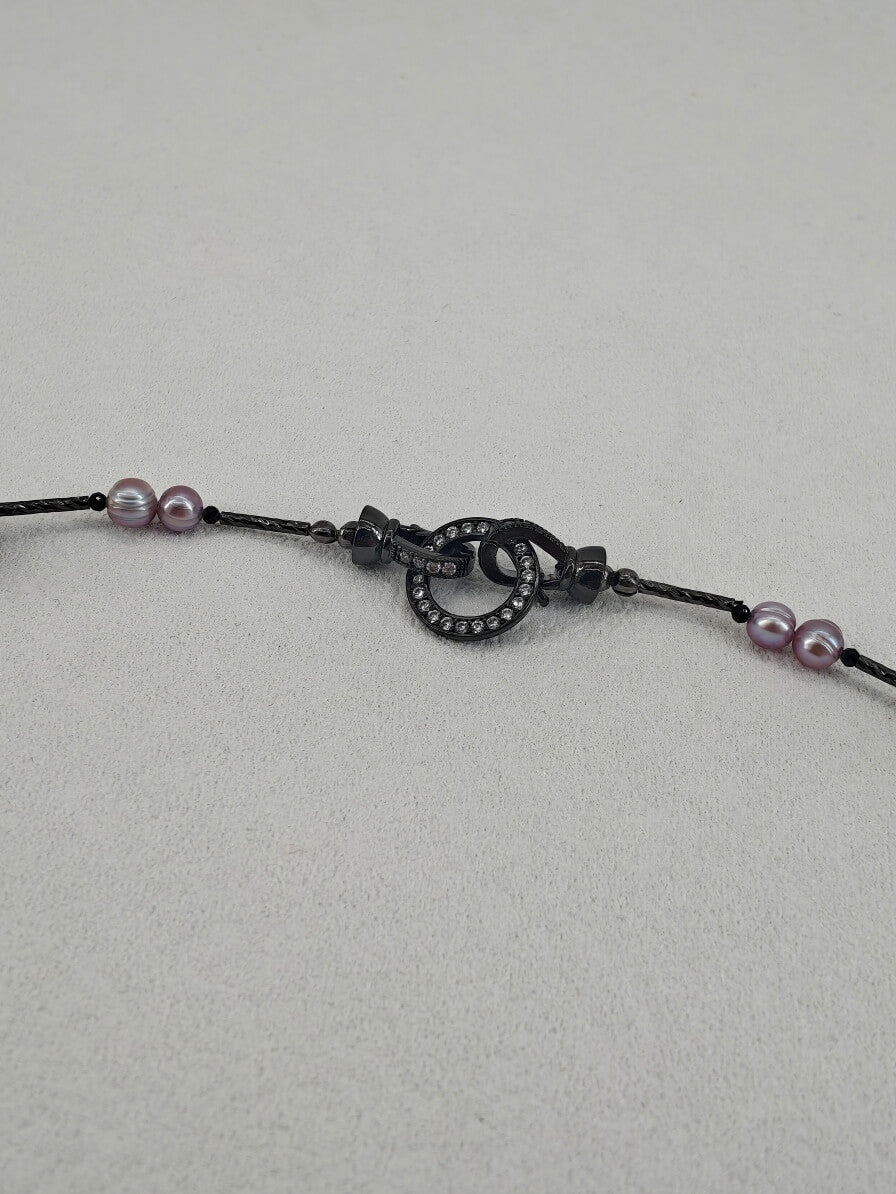 Cosmic Luster: Handmade Natural Baroque Pearl Choker / Necklace | YI+ jewelry
