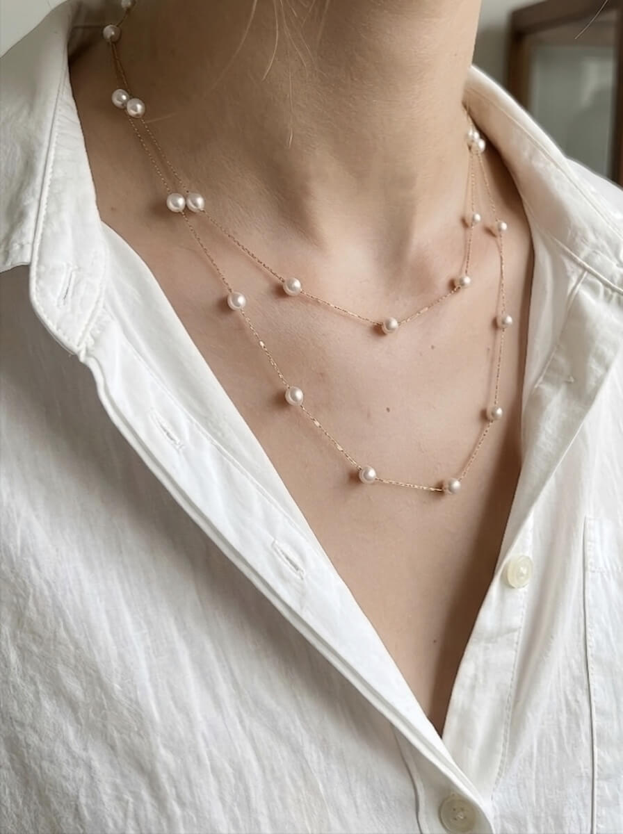 Handmade Luna Pearl Necklace - The Ultimate Layering Essential (Single Piece)