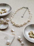 The Driftwood Pearl Bracelet – Artisan Handwoven Natural Keshi Pearls