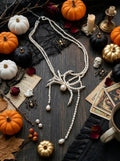 The Enchanted Spider – Handcrafted Baroque Pearl Halloween Statement Choker
