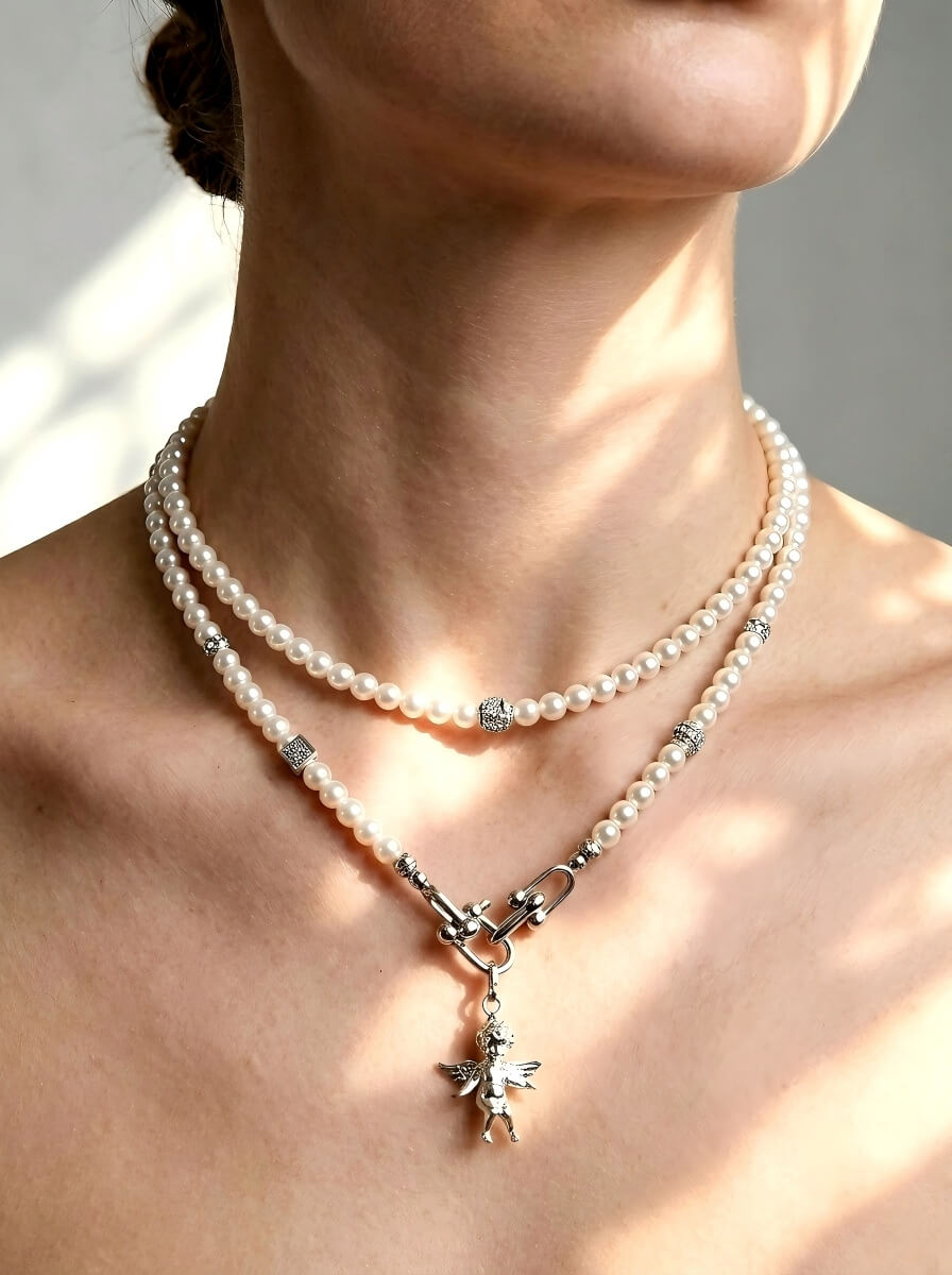 Handmade 4-in-1 Pearl Necklace - Transform Your Style