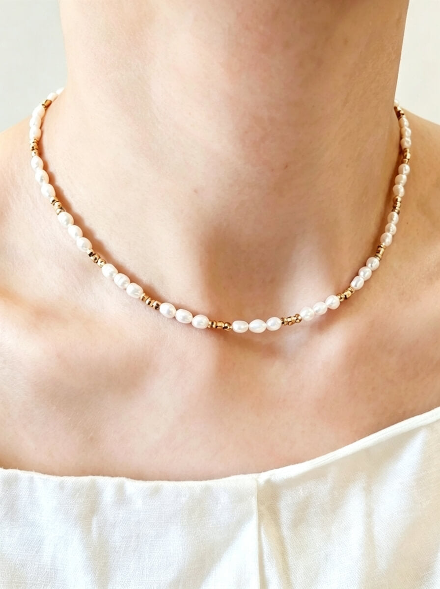 This exquisite handmade freshwater Baroque pearl necklace can be stacked and makes a perfect gift