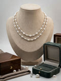 "Moonlit Echo" Hand-Linked Pearl Necklace