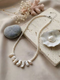 Siren’s Song Handcrafted Keshi & Freshwater Pearl Choker Necklace