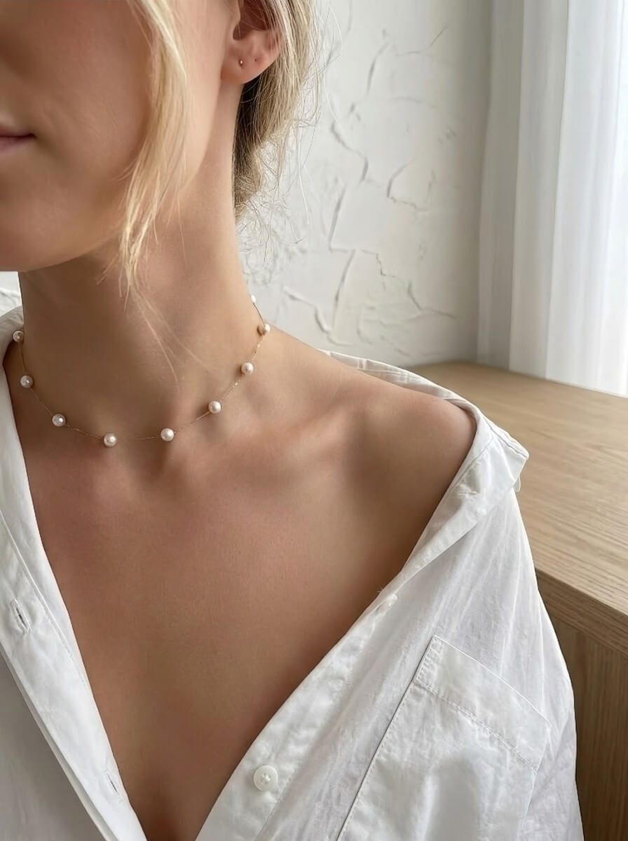 Handmade Luna Pearl Necklace - The Ultimate Layering Essential (Single Piece)