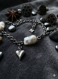 Handcrafted Baroque Pearl & Industrial Chain Choker