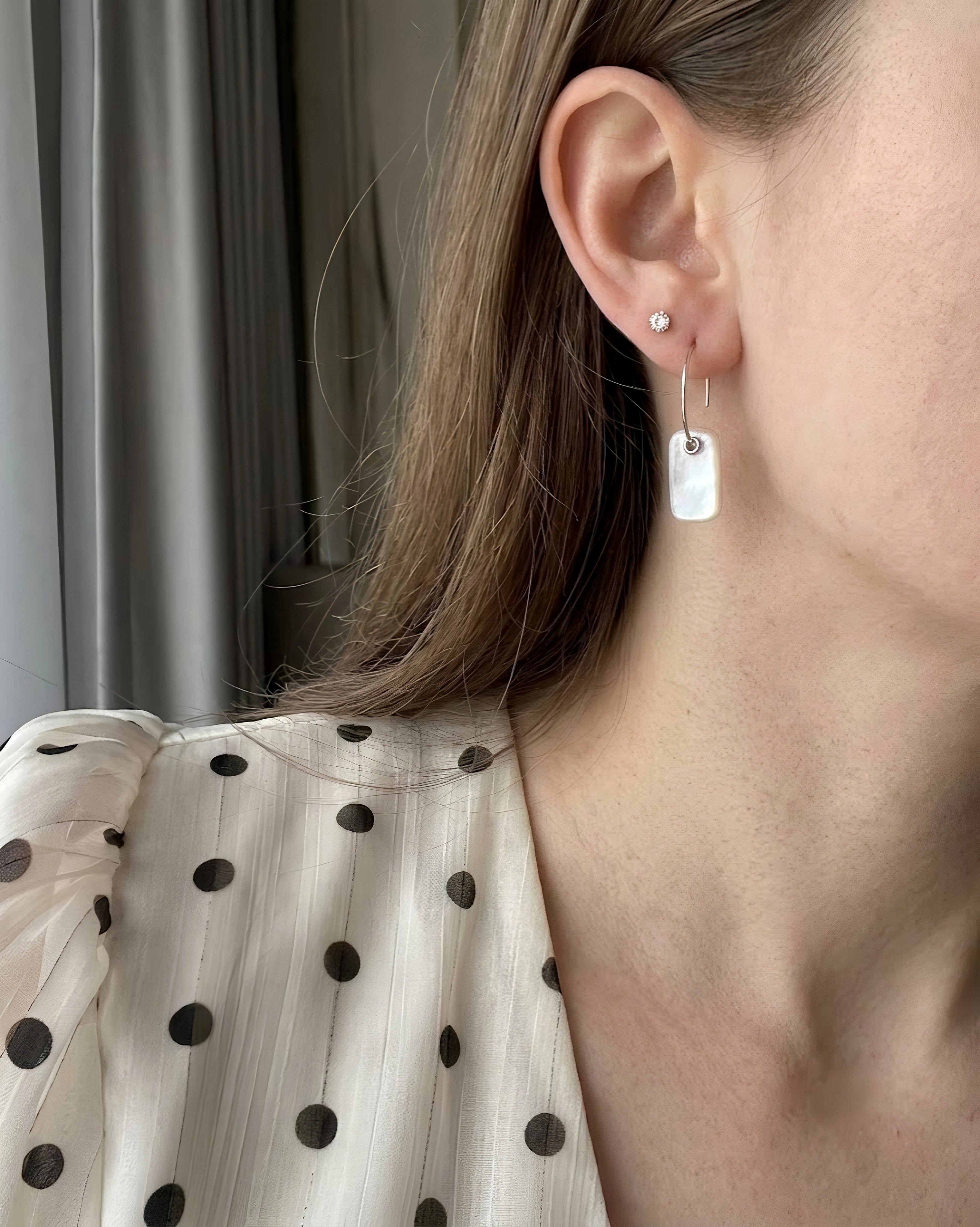 The Artisan's Ripple | Handcrafted Freshwater Baroque Pearl Open Hoop Earrings