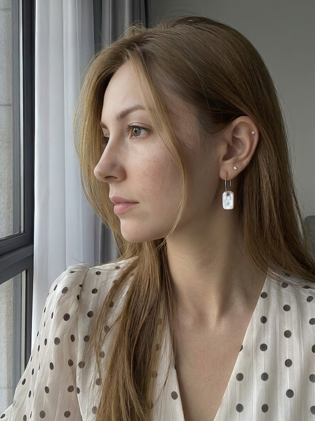 The Artisan's Ripple | Handcrafted Freshwater Baroque Pearl Open Hoop Earrings