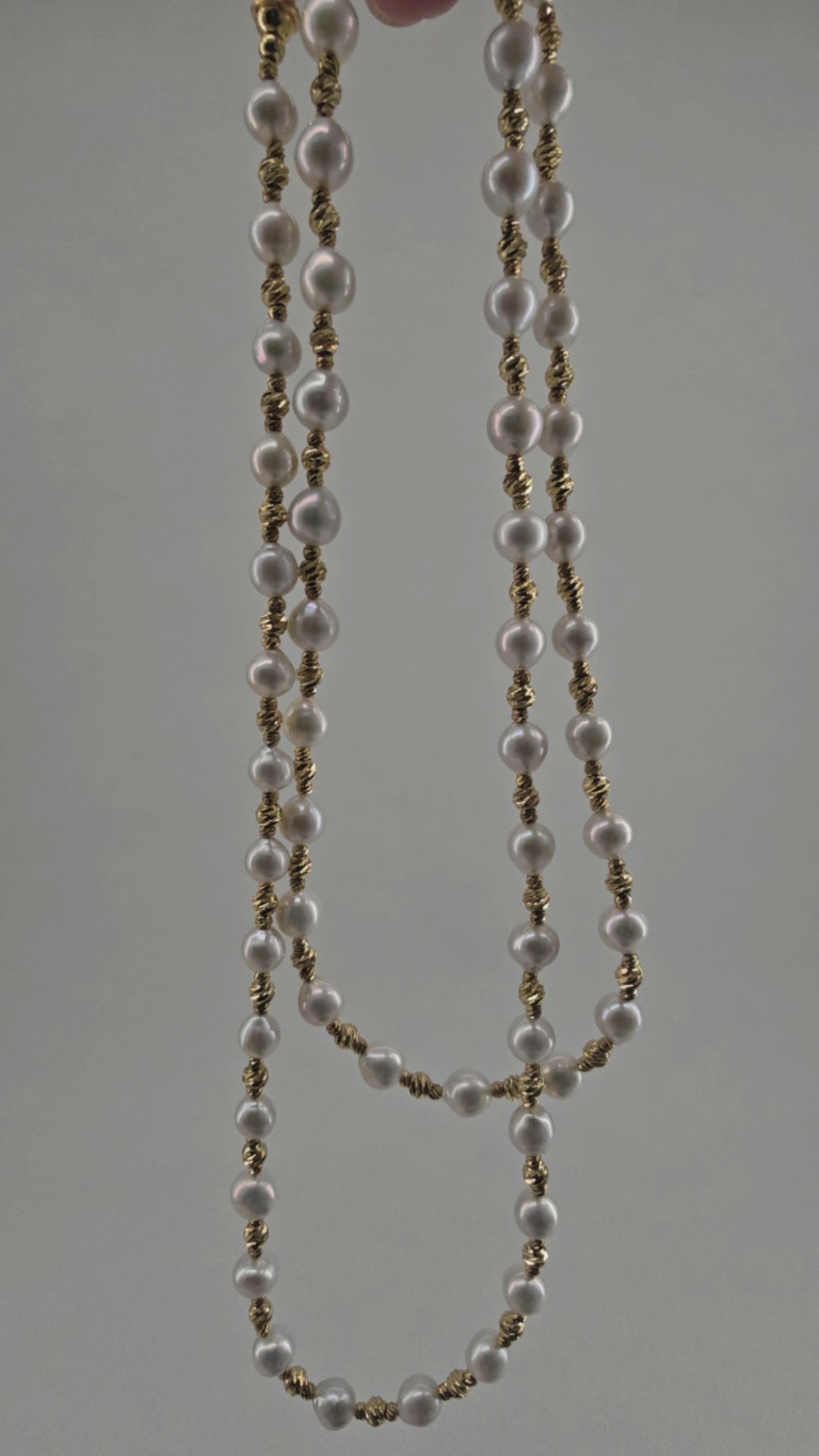 French Vintage Luxury: Handmade Double-Strand Pearl Choker | YI+ jewelry