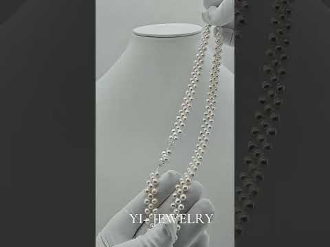 The Sacred Wave Woven Freshwater Pearl & S925 Silver Choker Necklace