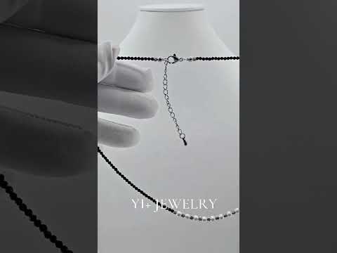 Nocturne Glow – Artisanal Natural Black Spinel & Pearl Collar Necklace