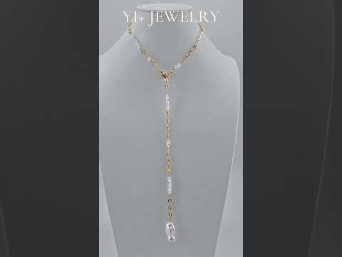 Aura Handcrafted Baroque Pearl Y-Necklace