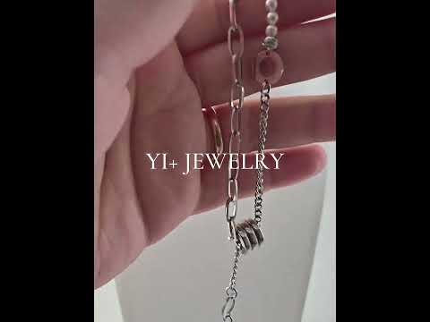 Echoes of the Sea • Asymmetric Baroque Pearl & Paperclip Chain Handmade Necklace