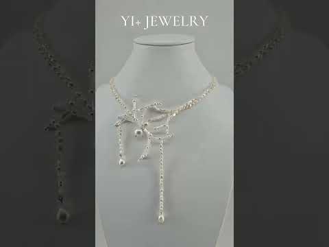 The Enchanted Spider – Handcrafted Baroque Pearl Halloween Statement Choker